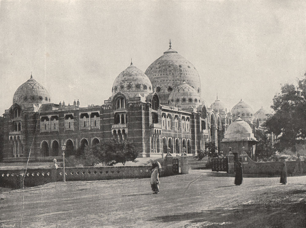 VADODARA. The Great College. India 1895 old antique vintage print picture